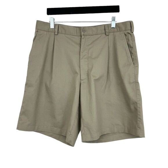 Nike Golf Shorts Mens 36 Tan Beige Tour Performance Stretch Dri Fit Pleated - Picture 1 of 5